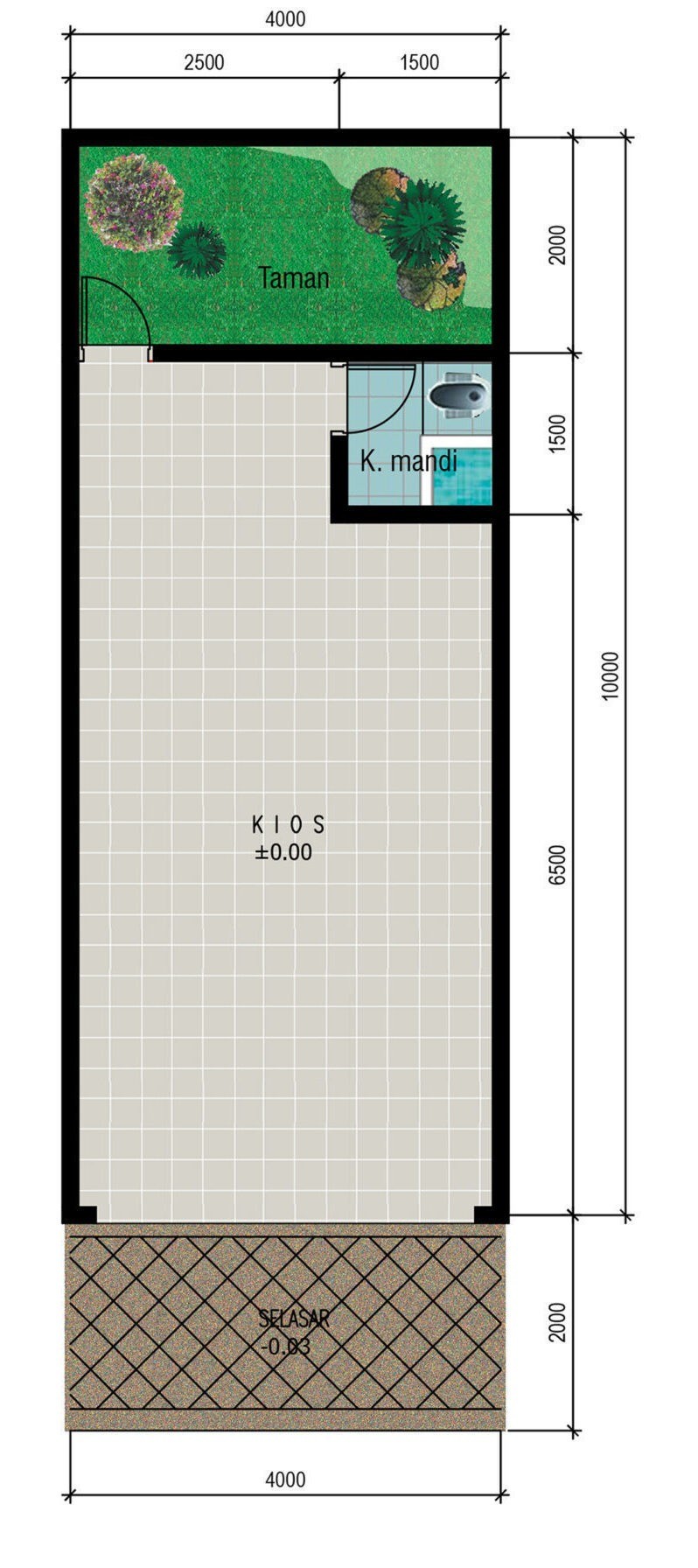 denah ruko niaga ruby