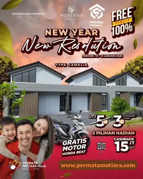 Promo New Year Rumah Type Camelia