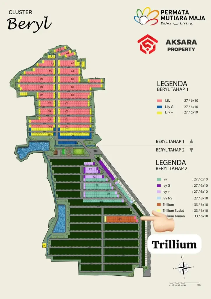 lokasi type trillium di cluster beryl